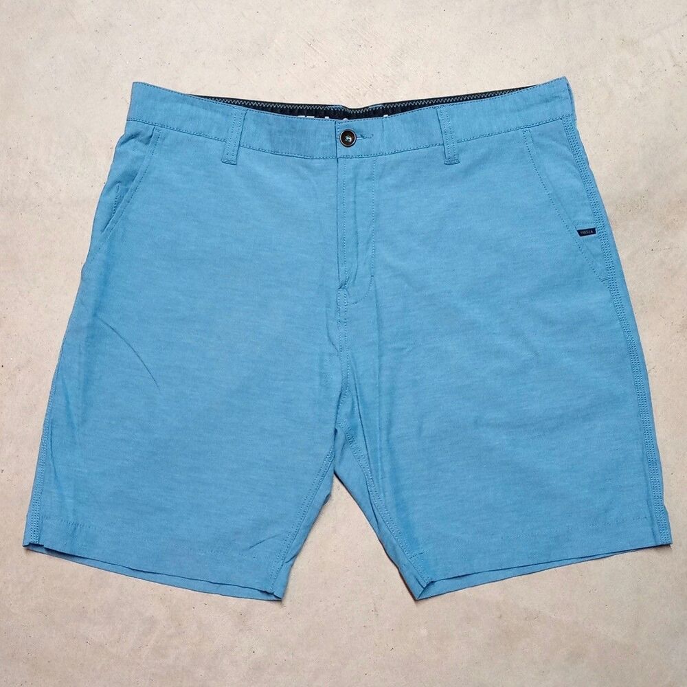 VISSLA Men's Hybrid Shorts Size 36 Stretch Recycled Blue Golf Board Hiking